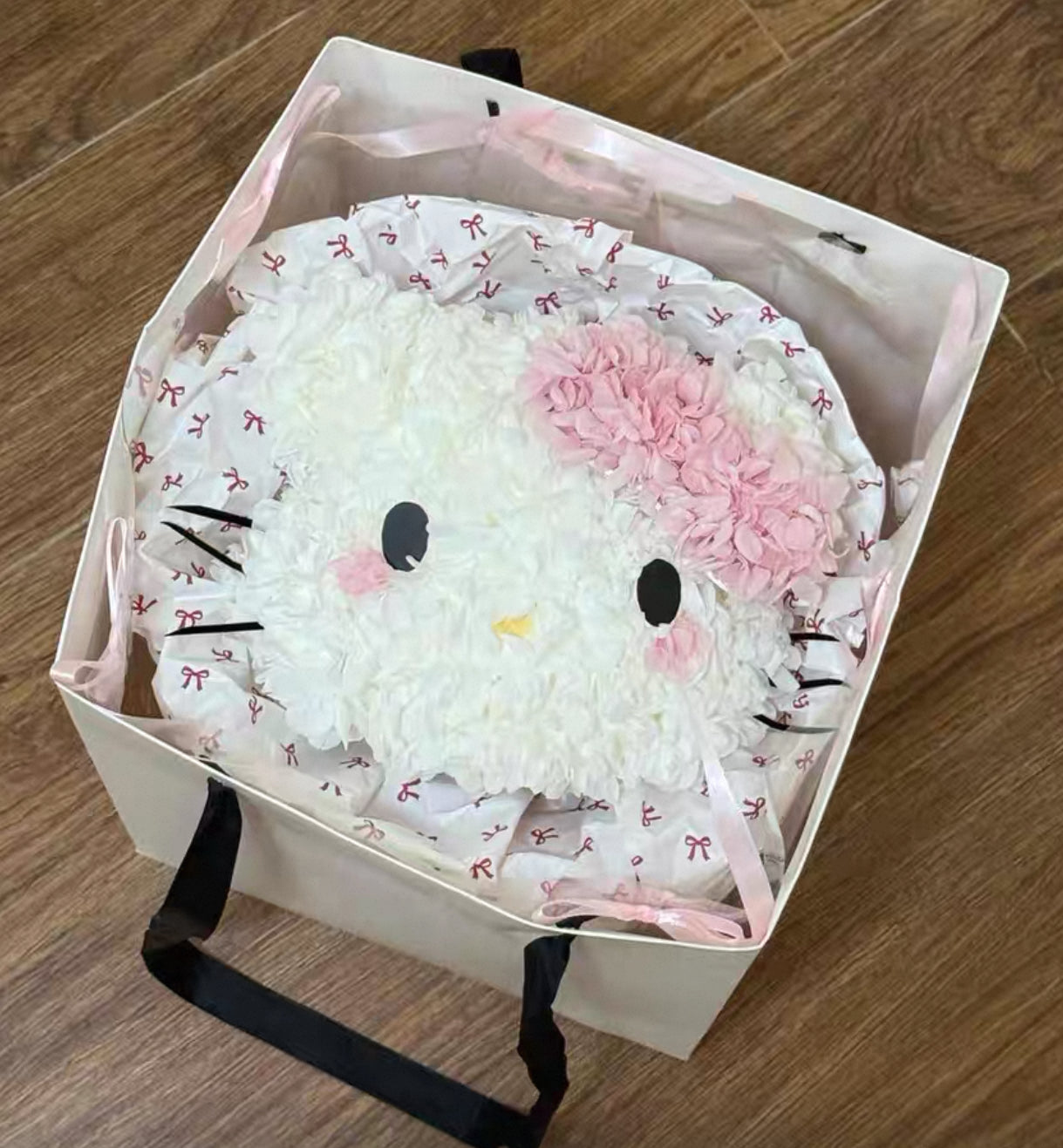 獨家自創卡通永生花花束 - Hello Kitty
