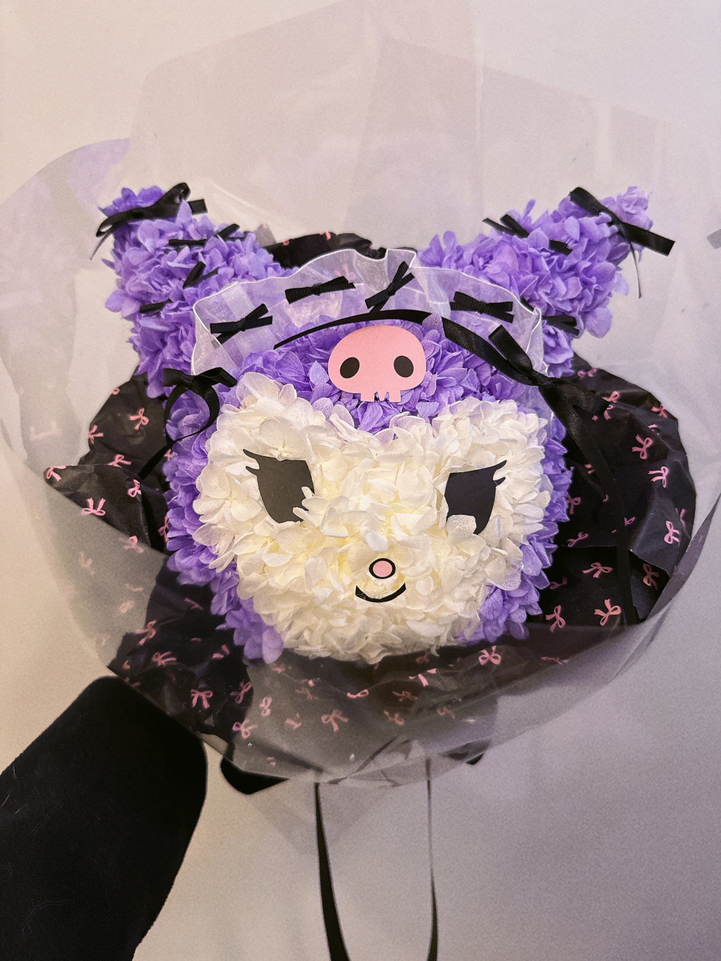 獨家自創卡通永生花花束 - Kuromi
