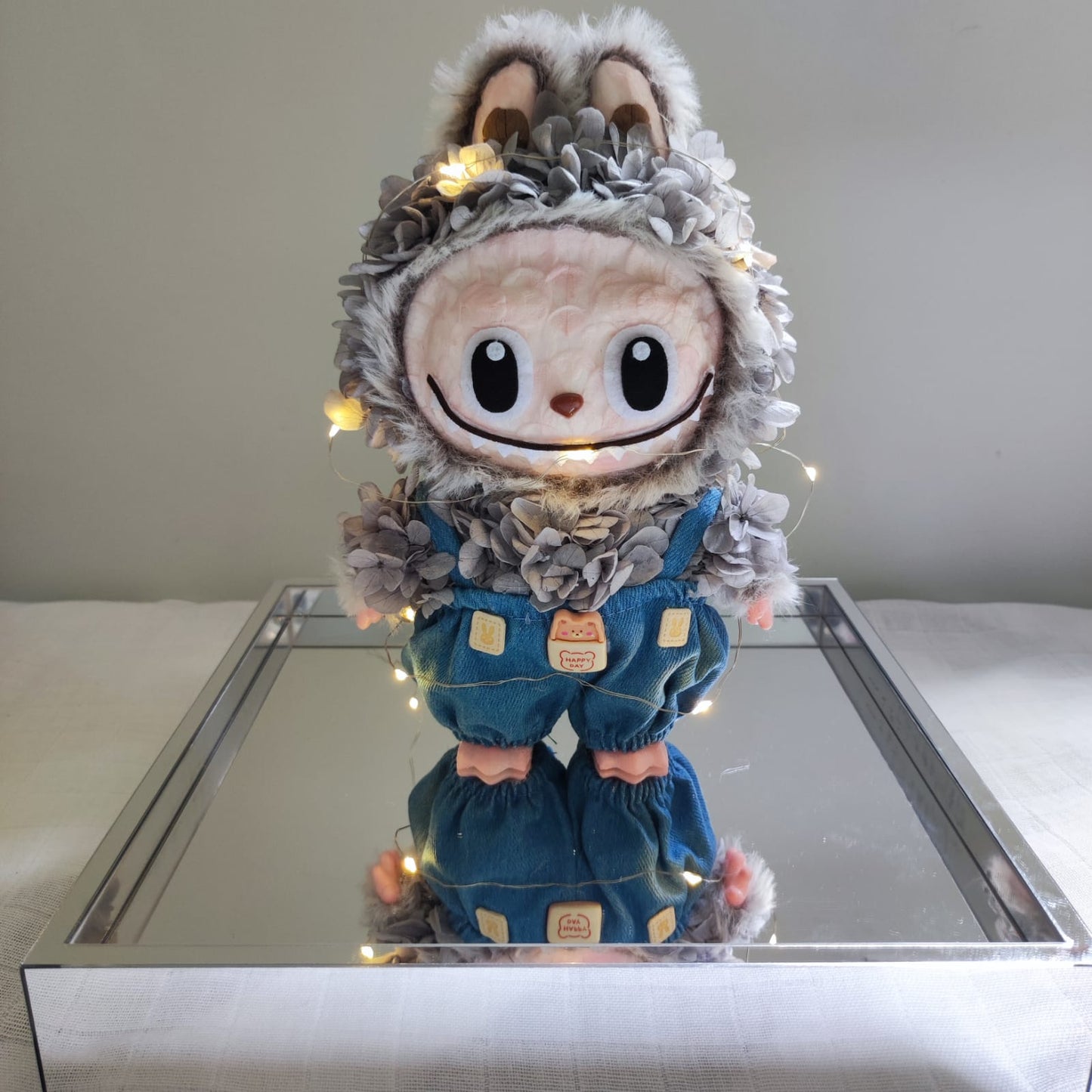 Labubu 繡球永生花