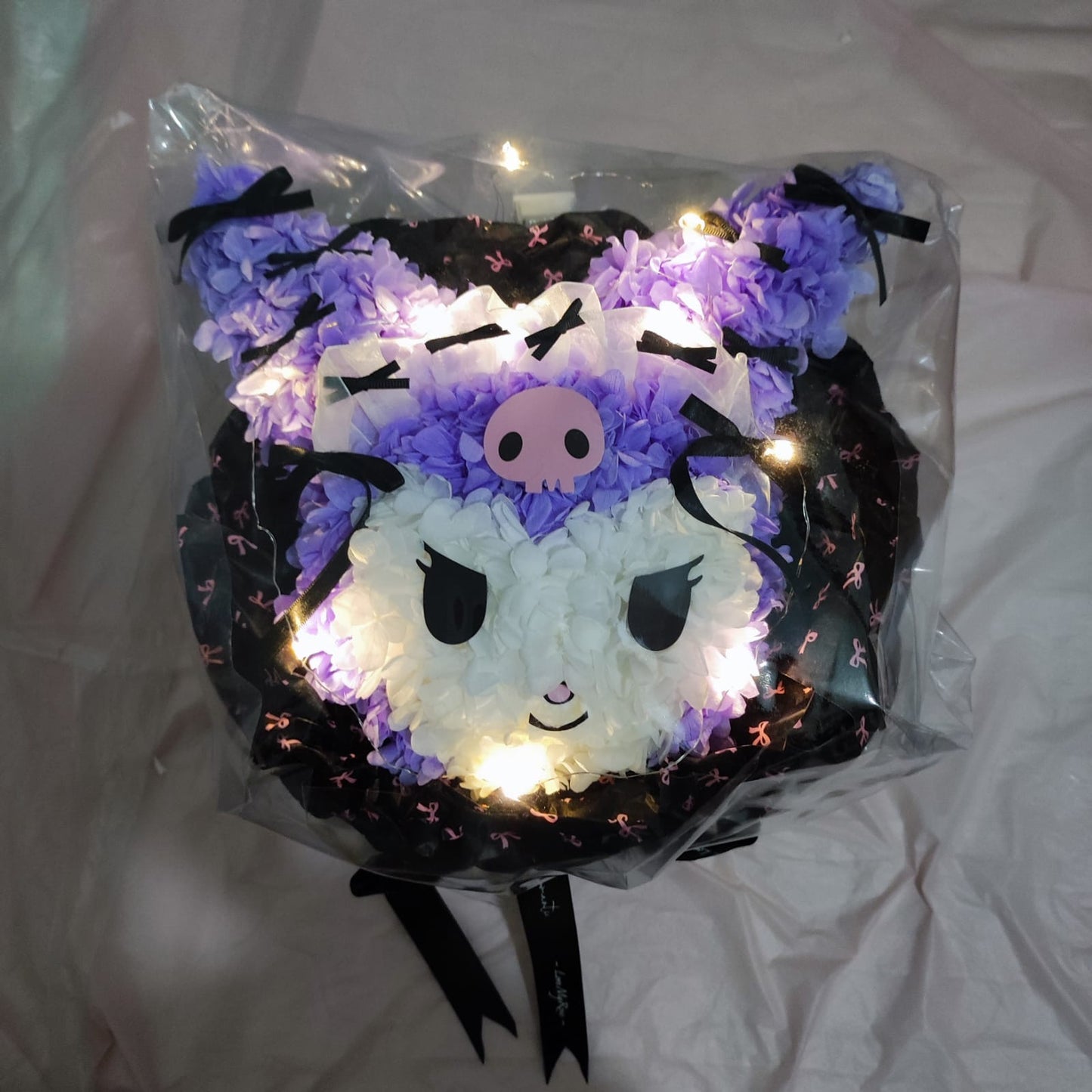 獨家自創卡通永生花花束 - Kuromi