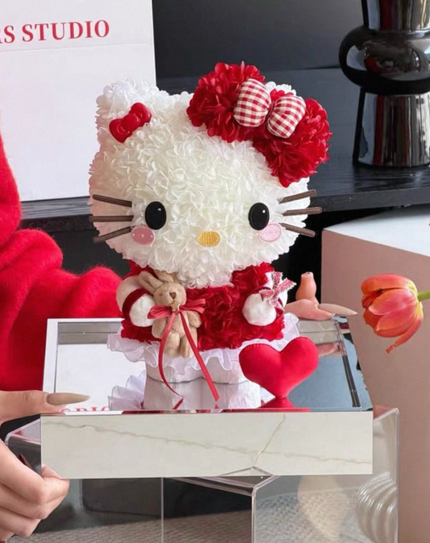 Hello Kitty 繡球永生花