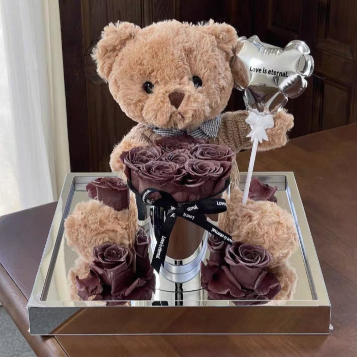 Teddy Bear 繡球永生花 (4色)