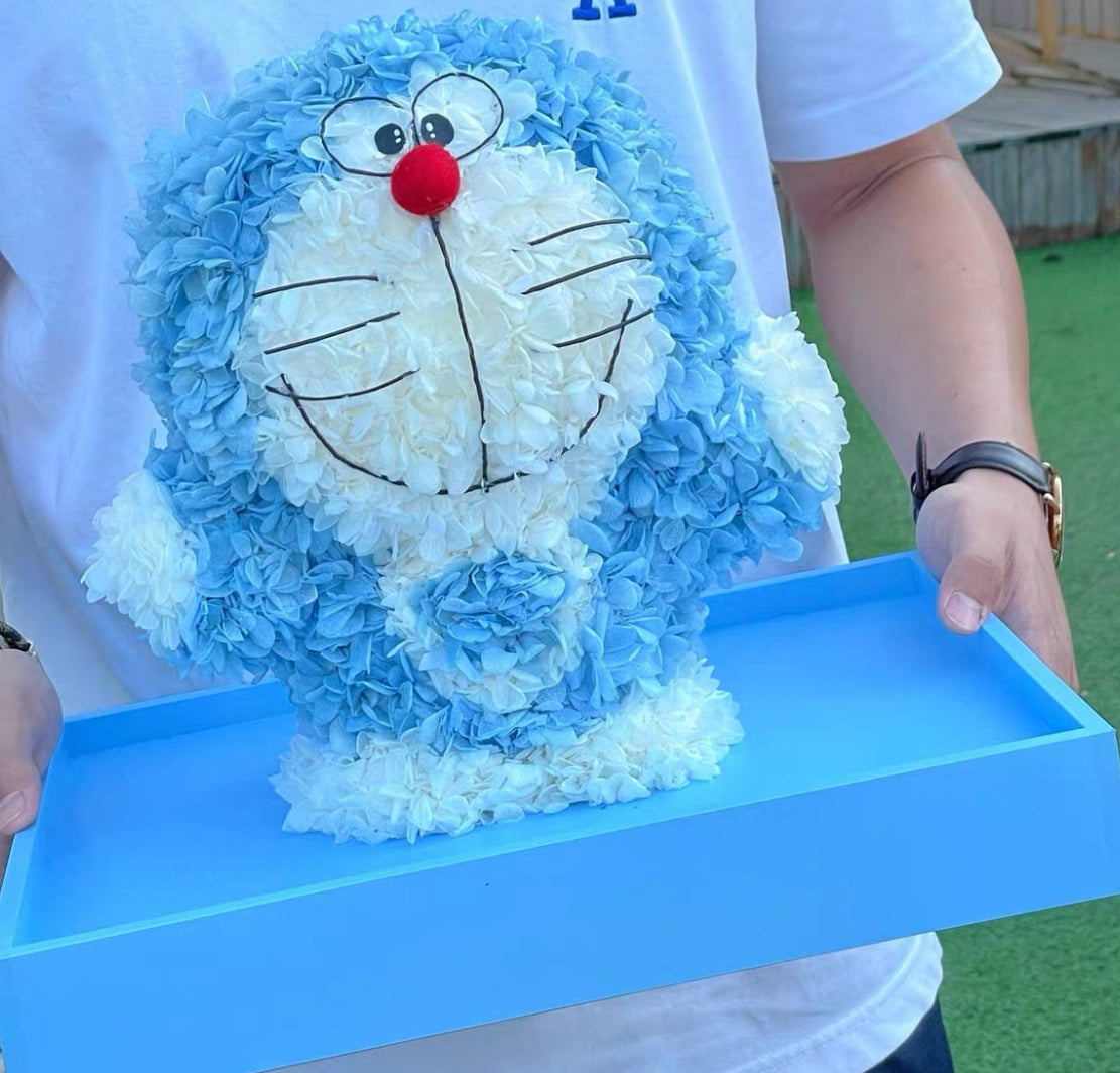 哆啦A夢 繡球永生花