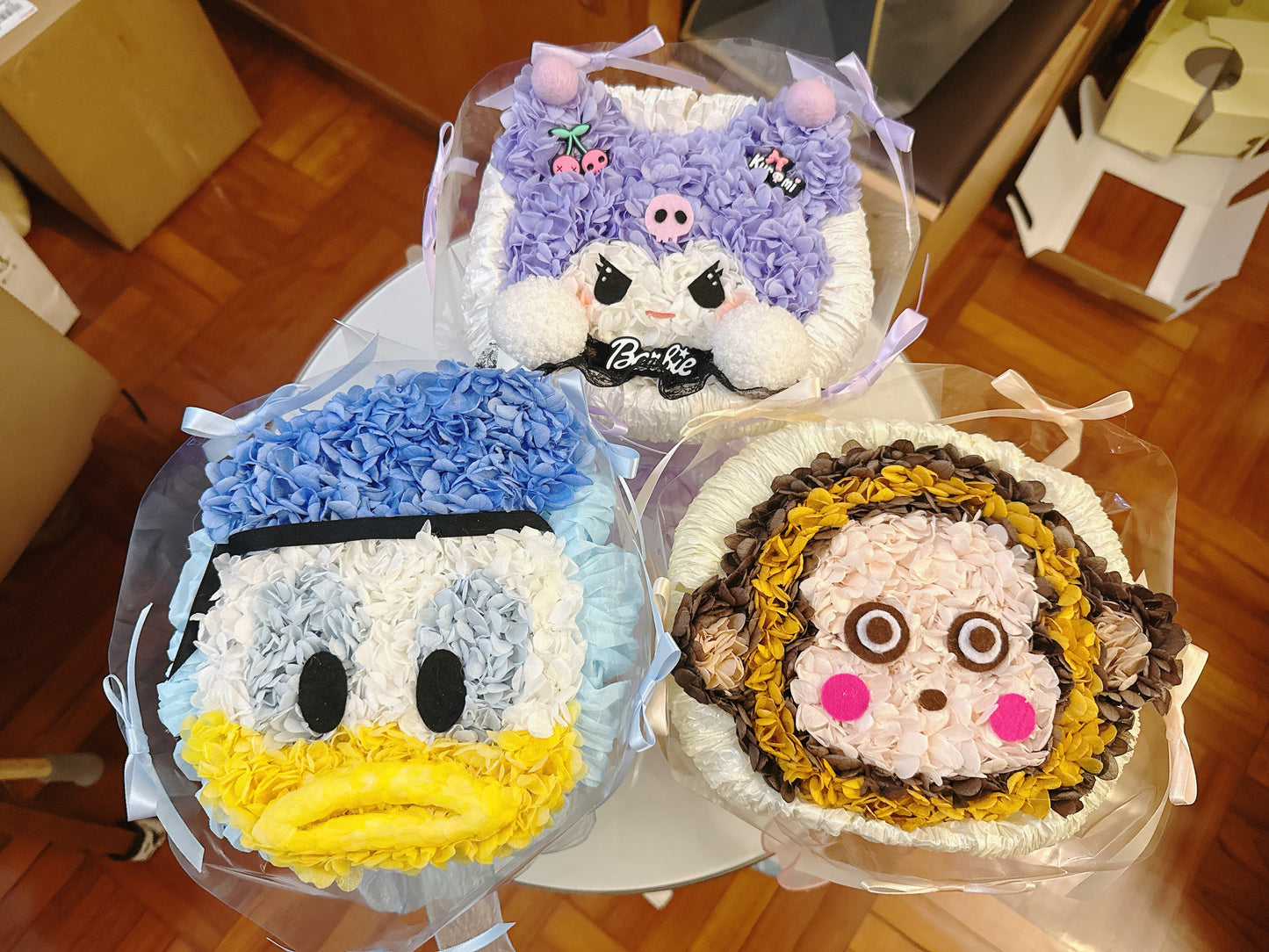 馬騮仔 繡球永生花花束