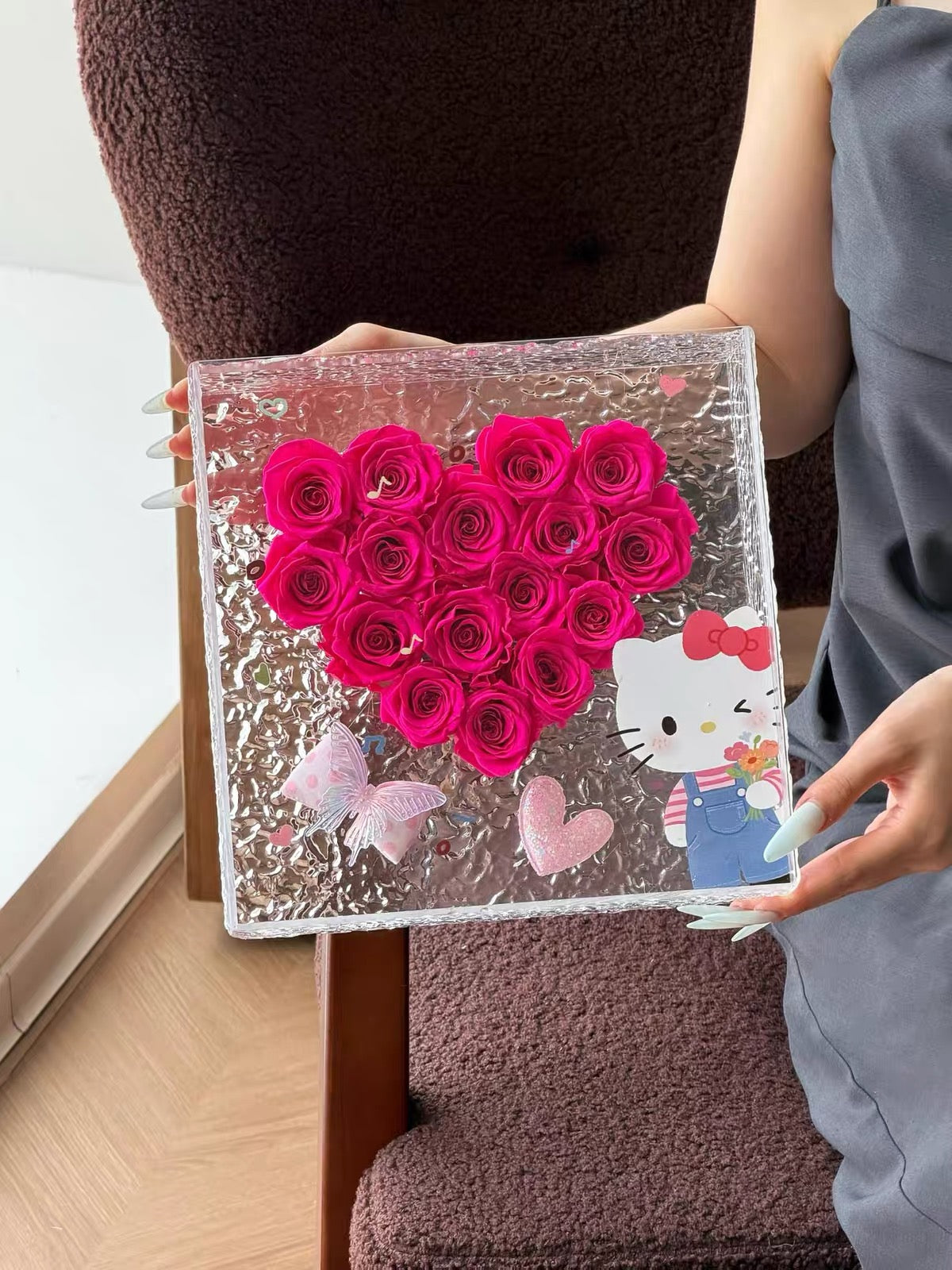 Hello Kitty 繡球永生花