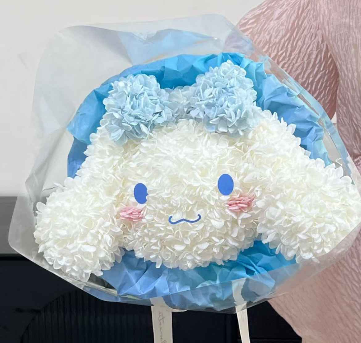 獨家自創卡通永生花花束 - 玉貴狗