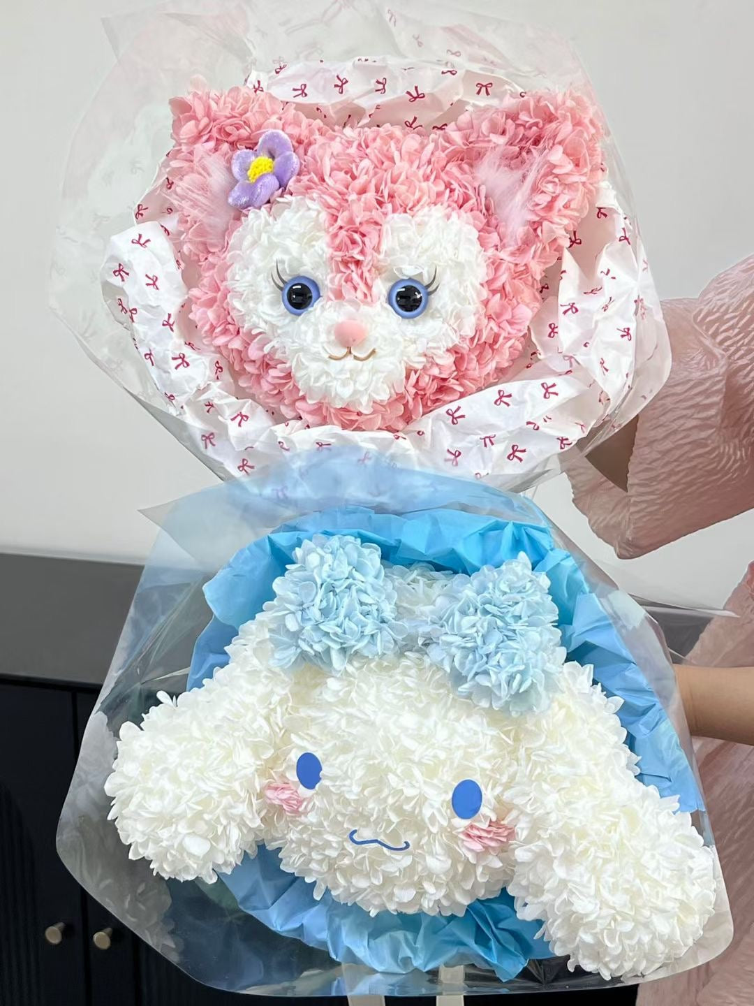獨家自創卡通永生花花束 - 玉貴狗