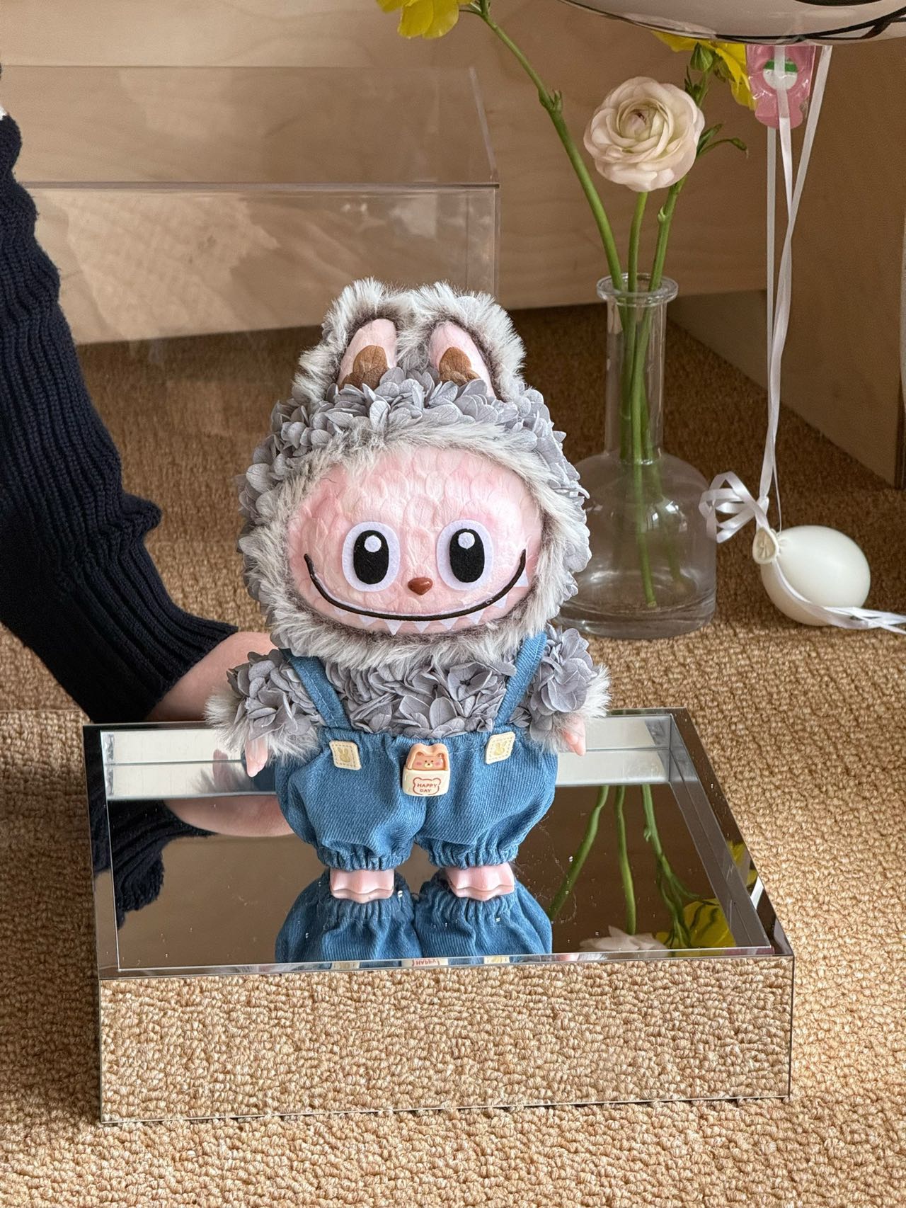 Labubu 繡球永生花