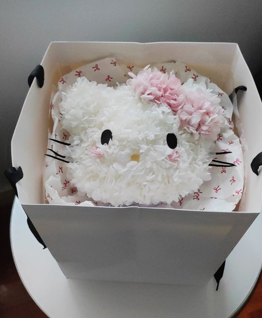 獨家自創卡通永生花花束 - Hello Kitty