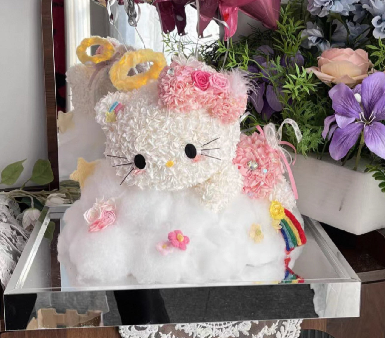 Hello Kitty 繡球永生花