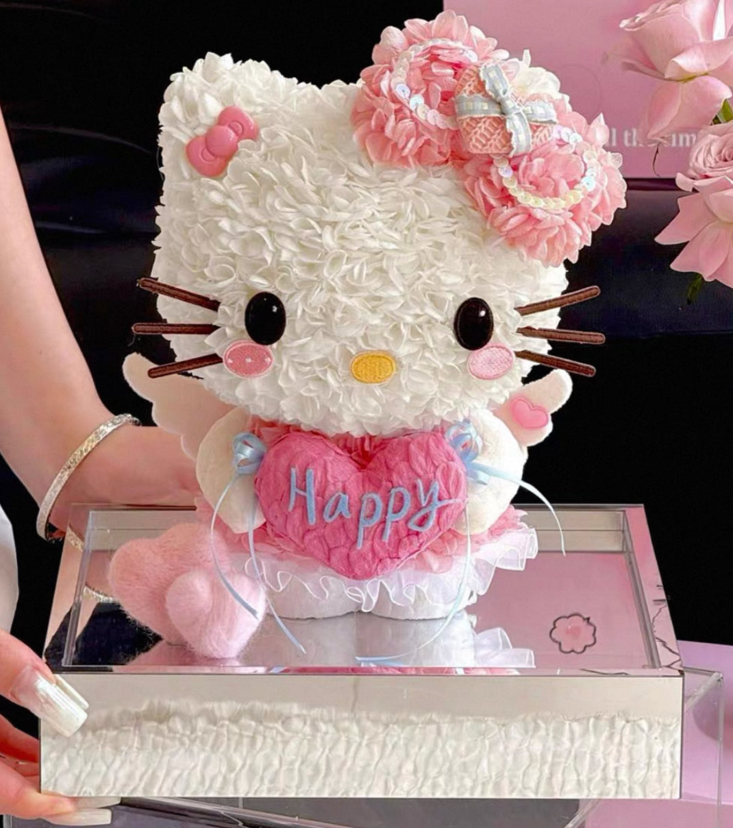 Hello Kitty 繡球永生花