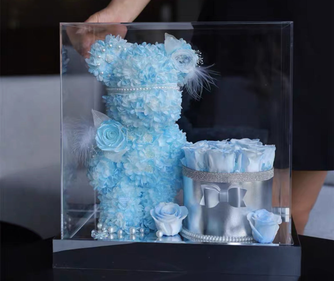 BearBrick 繡球永生花