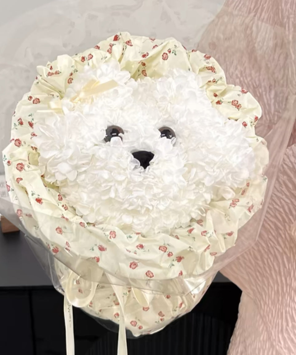獨家自創卡通永生花花束 - 狗狗