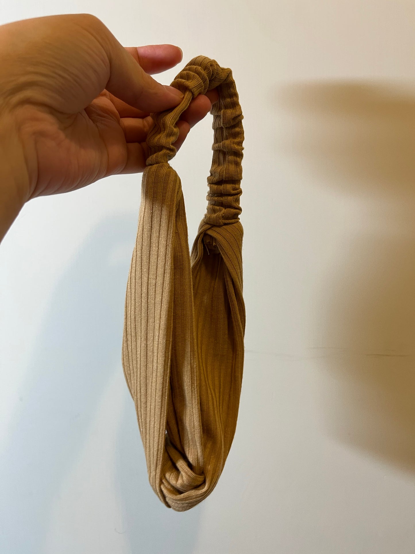 韓式人工髮帶 - 淨色(卡其色)