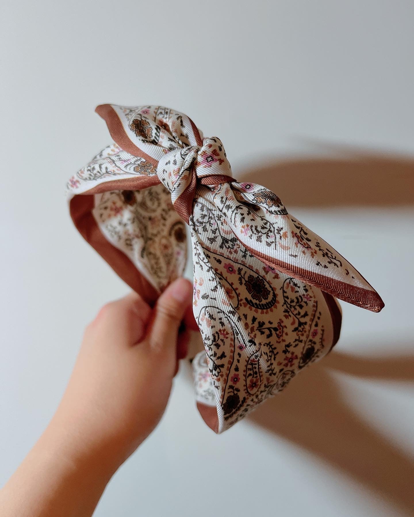 韓式人工髮箍- 特色花紋髮箍(啡色)