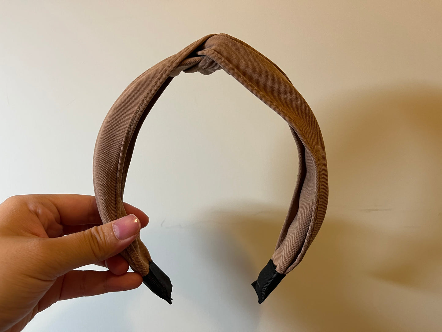 韓式人工髮箍 - 淨色(卡其色)