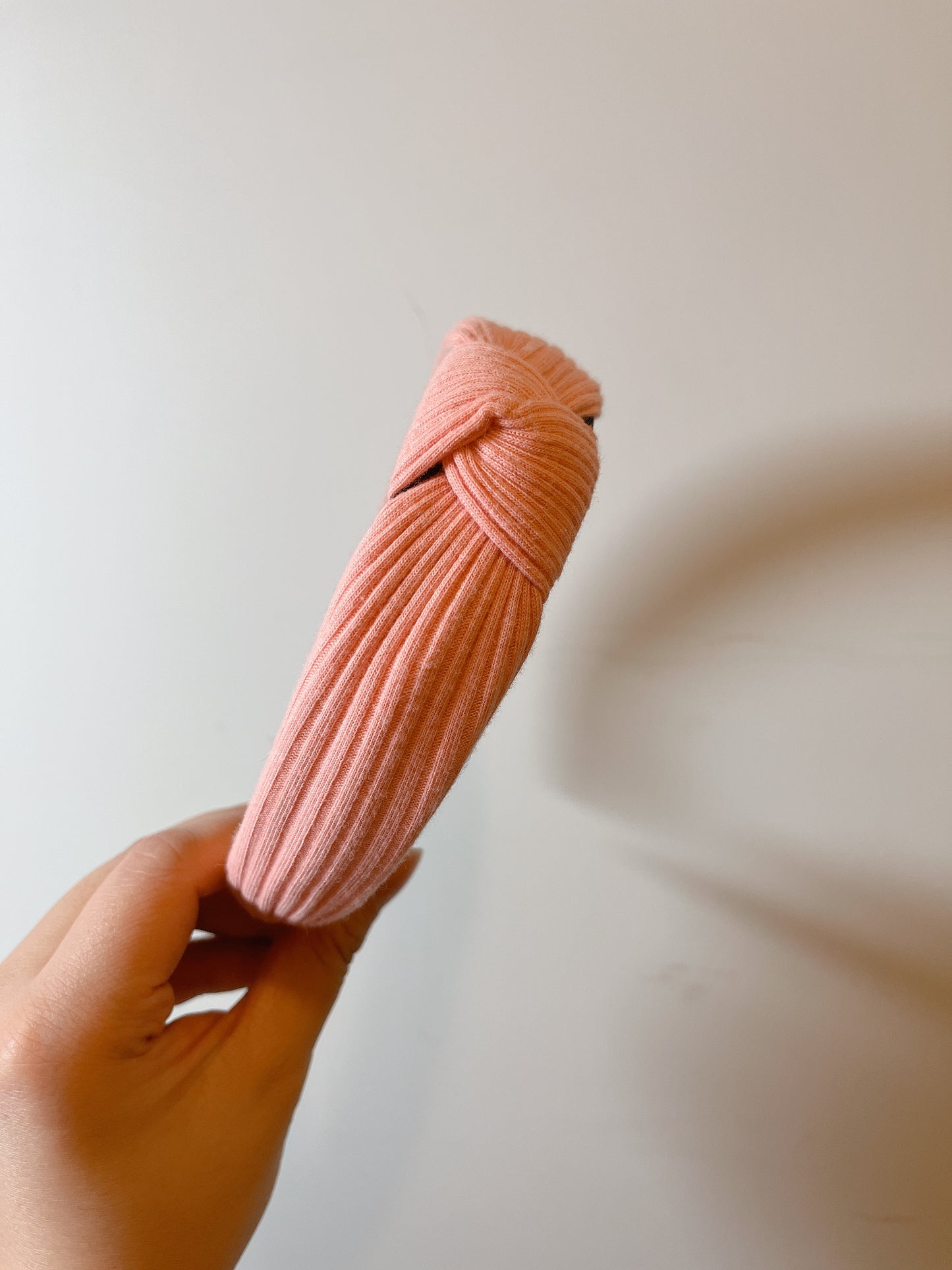 韓式人工髮箍- 淨色髮箍 (淺粉紅色)