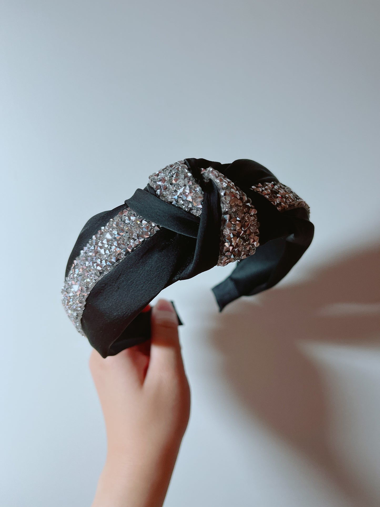 韓式人工髮箍 - 黑色閃髮箍