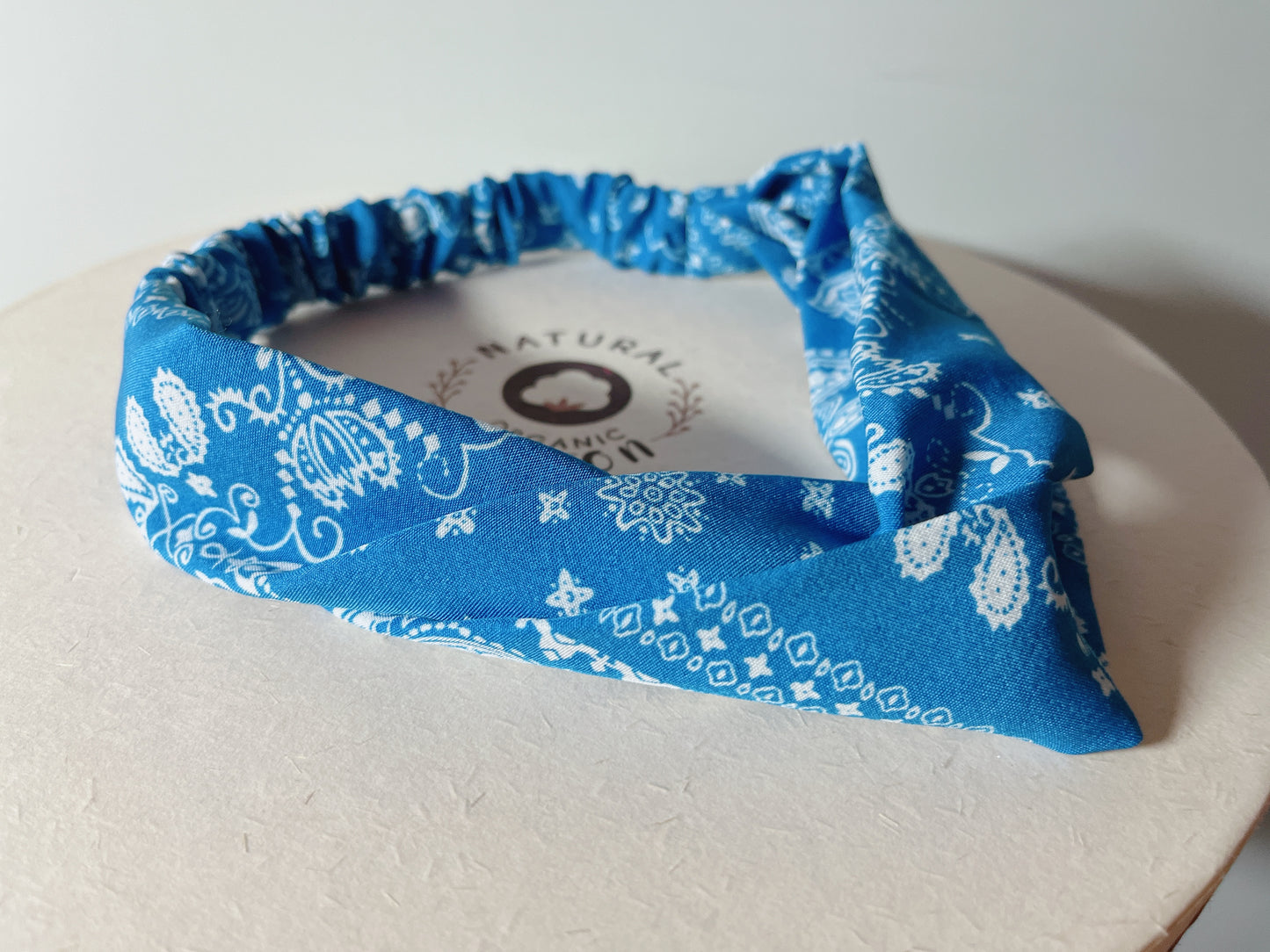 韓式人工髮帶 - 民族風(天藍色)