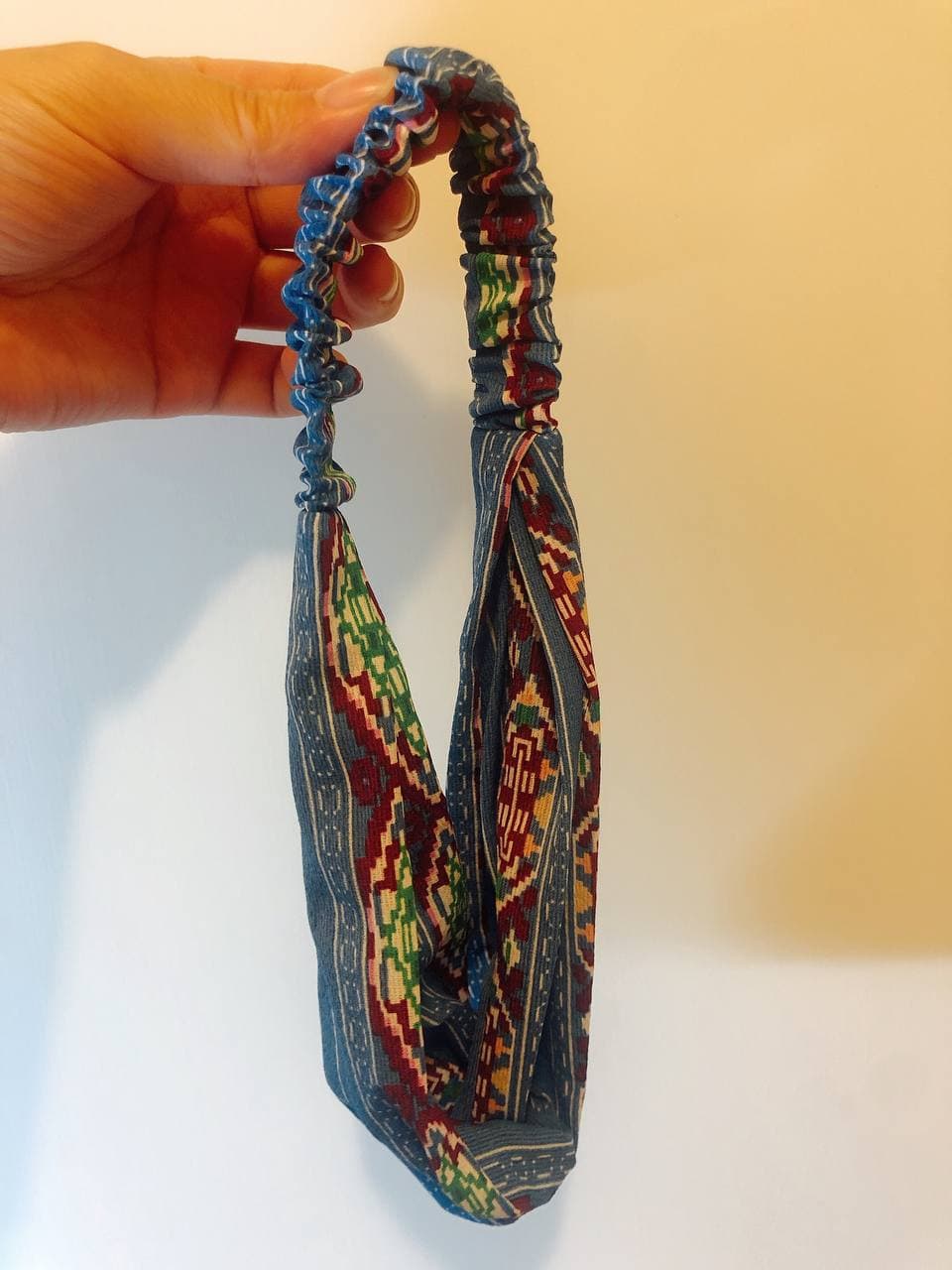 韓式人工髮帶 - 民族風(天藍色)