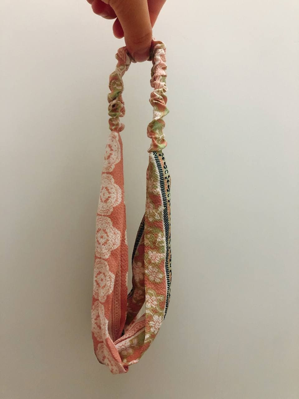 韓式人工髮帶 - 民族風(淺粉紅色)