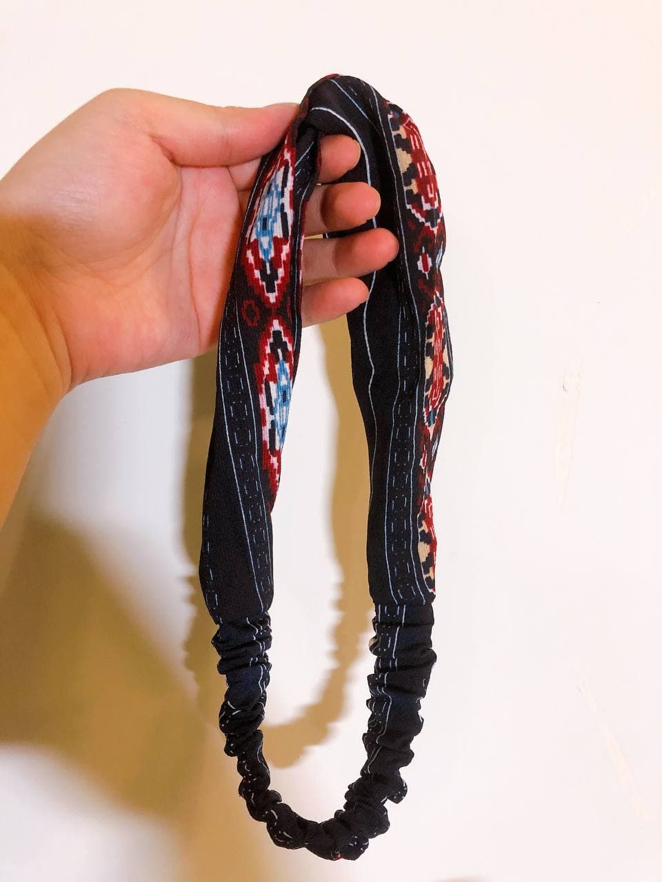 韓式人工髮帶 - 民族風(深藍色)