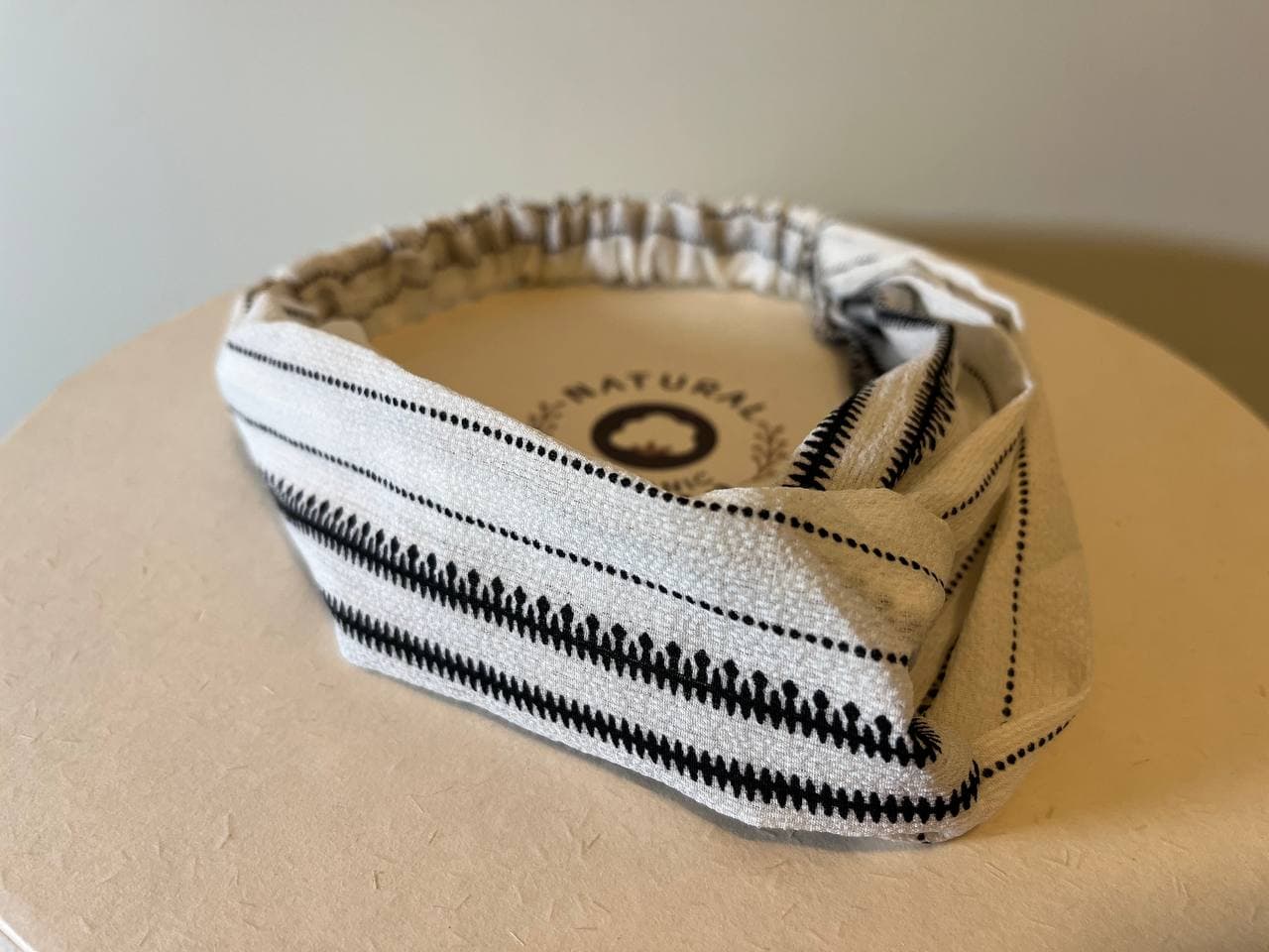 韓式人工髮帶- 白色間條髮帶