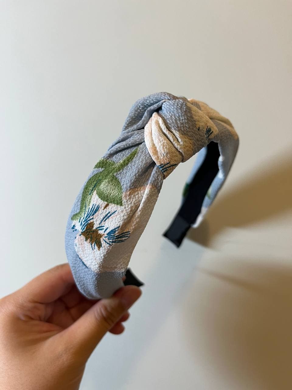 韓式人工髮箍- 藍色大花髮箍