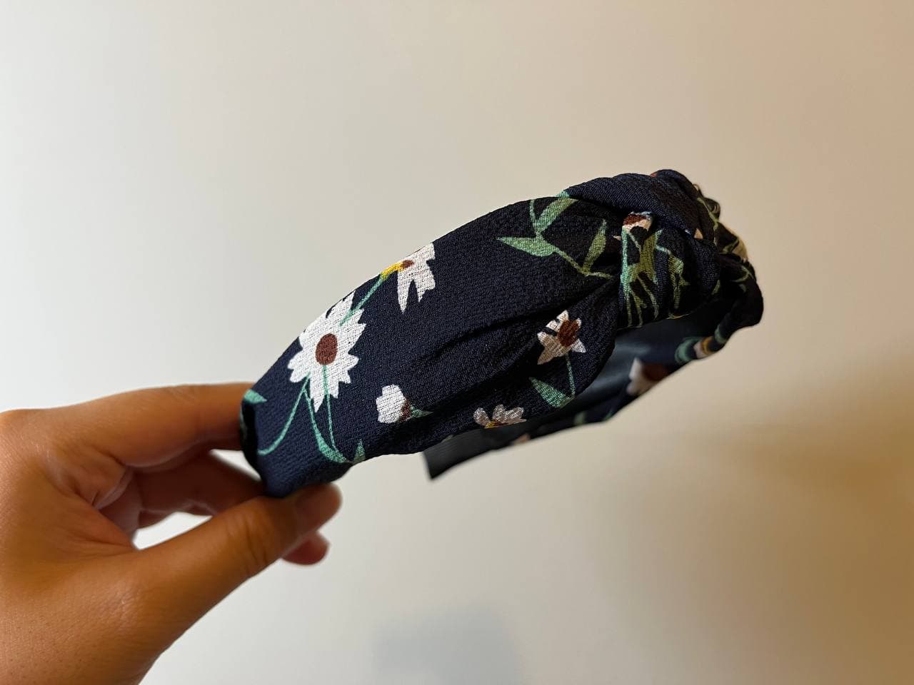 韓式人工髮箍 - 深藍色小花髮箍