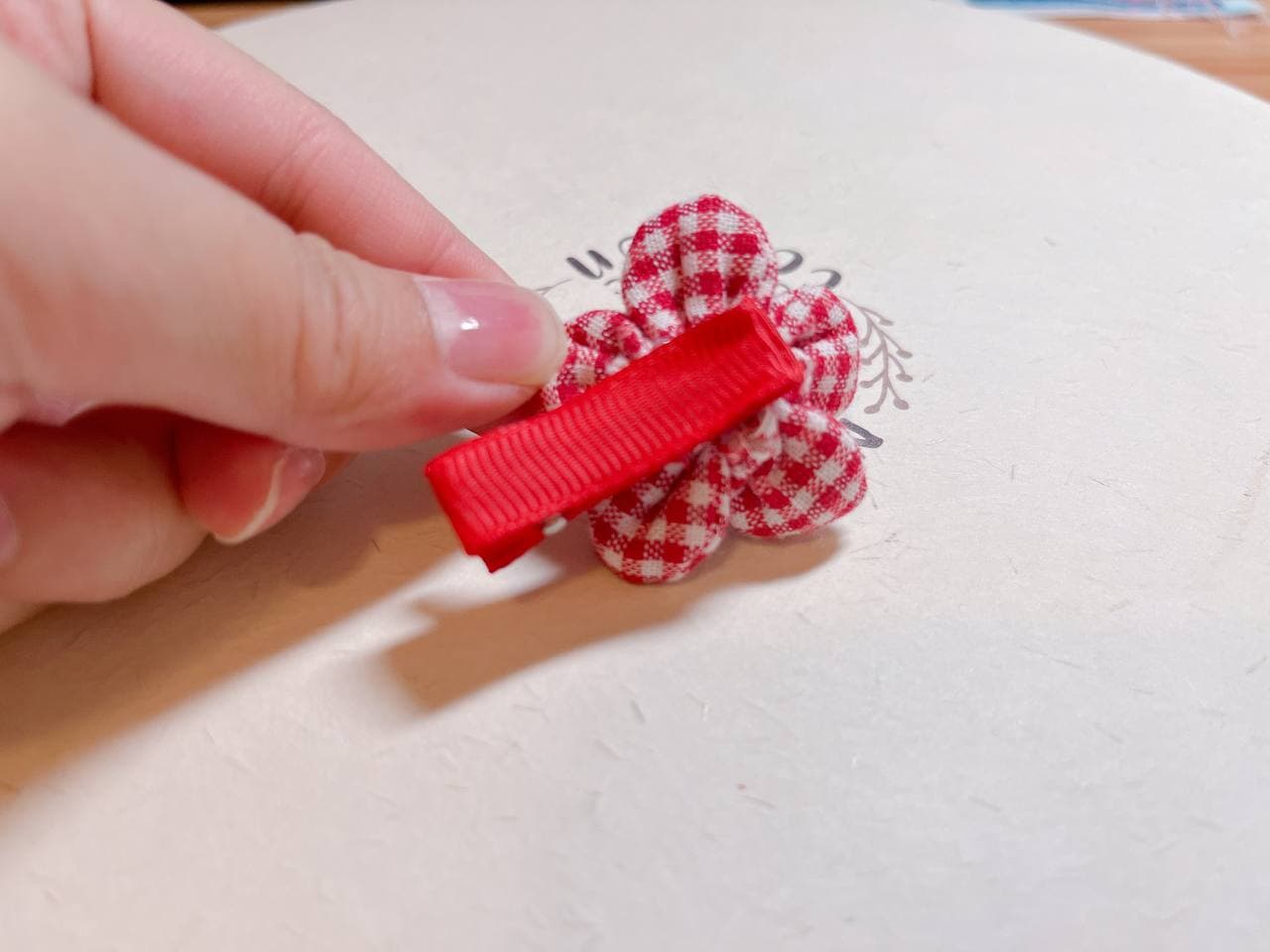 韓式小童人工髮夾系列 - 小紅花