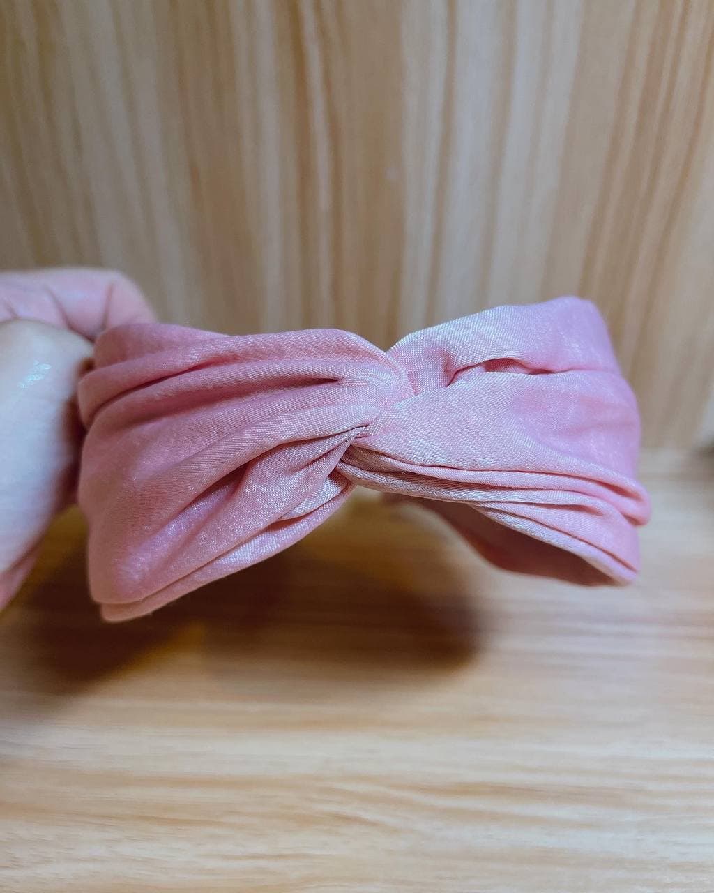 韓式人工髮箍- 粉紅色絨面髮箍