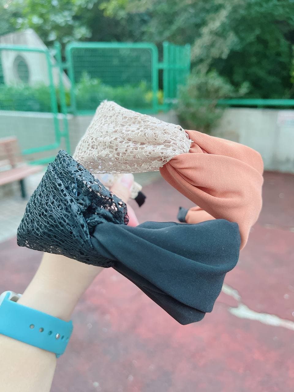 韓式人工髮箍- 喱士黑併布髮箍