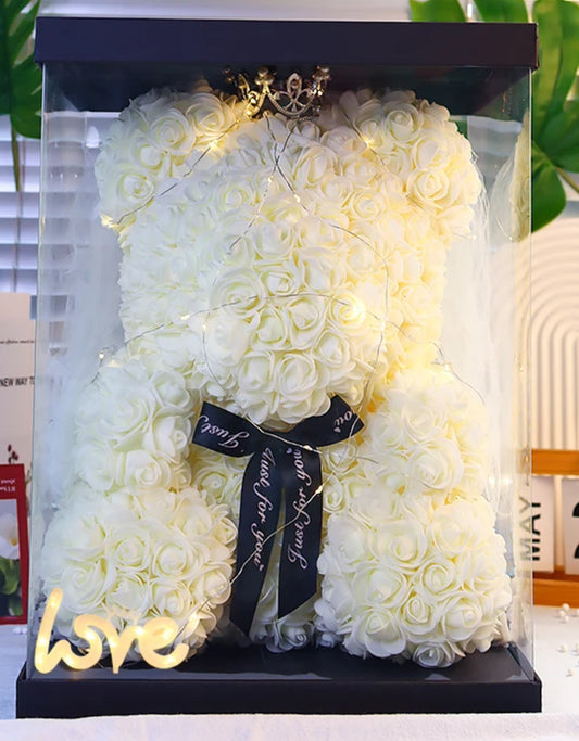 玫瑰熊香皂花禮盒(紅色/粉紅色)