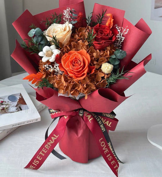 玫瑰永生花花束