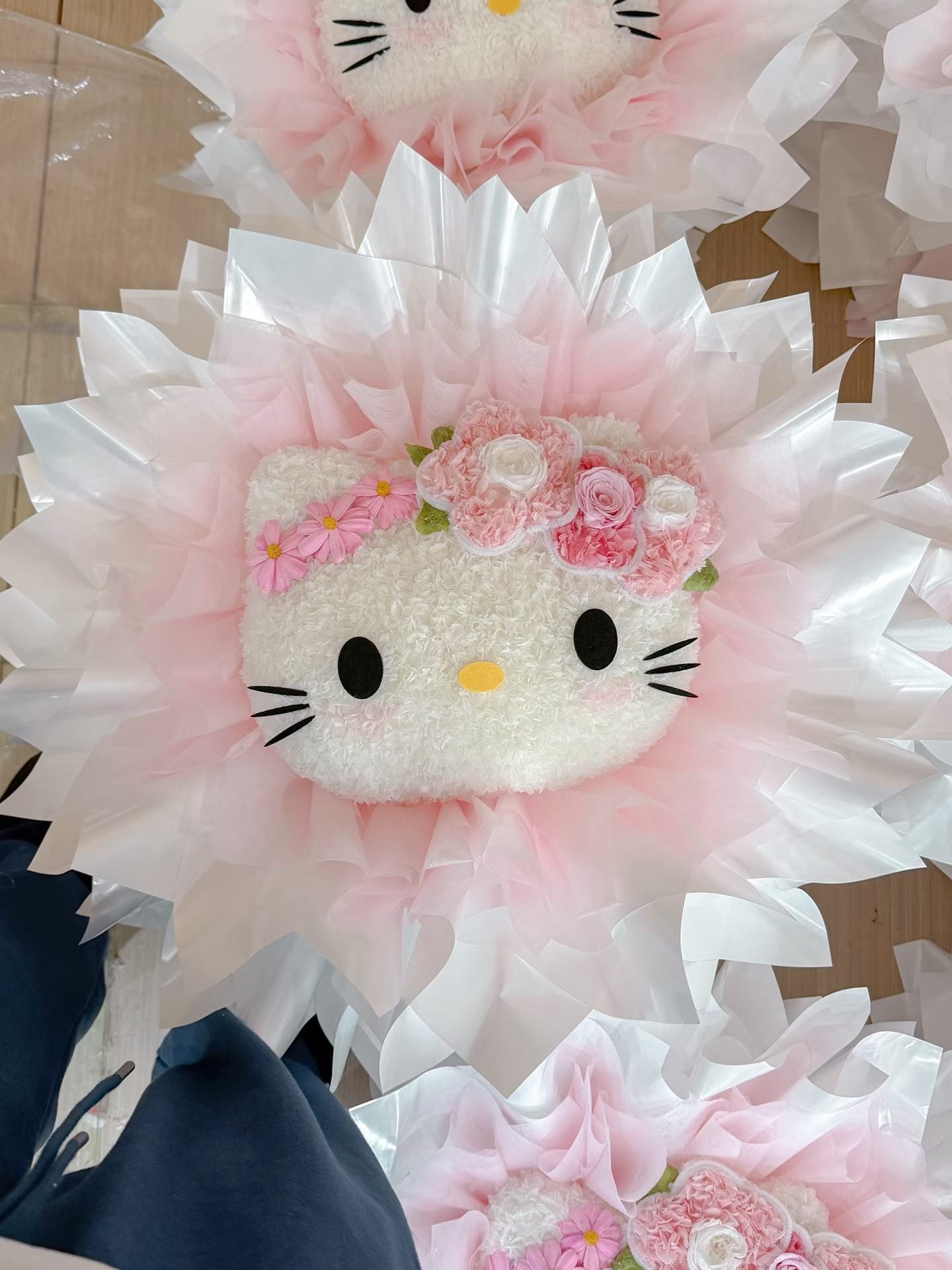 Hello Kitty 繡球永生花花束