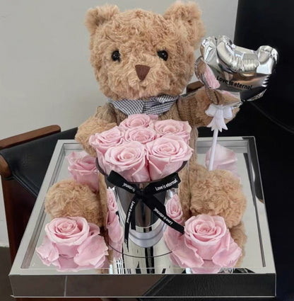 Teddy Bear 繡球永生花 (4色）