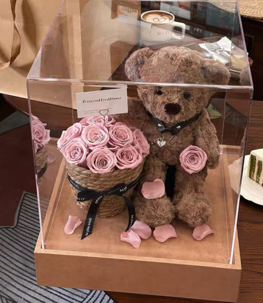 Teddy Bear 繡球永生花 (4色）