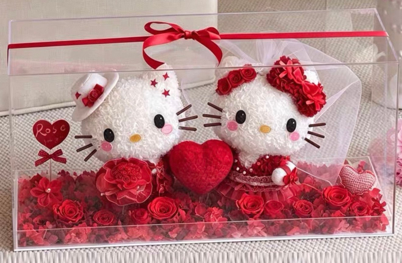 Hello Kitty 繡球永生花 (多色）