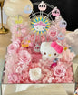 Hello Kitty 繡球永生花 (不包公仔-可代購買)