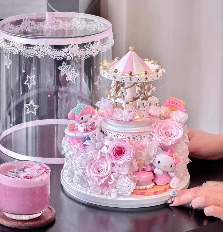 Hello Kitty 繡球永生花
