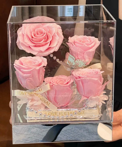 極光玫瑰永生花盒 （多色)