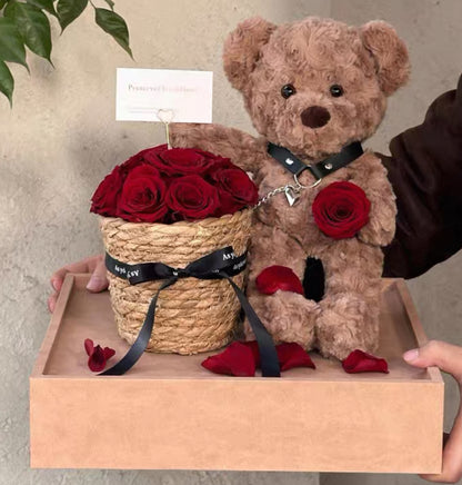 Teddy Bear 繡球永生花 (4色）