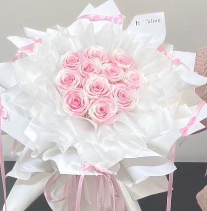 11支玫瑰永生花束
