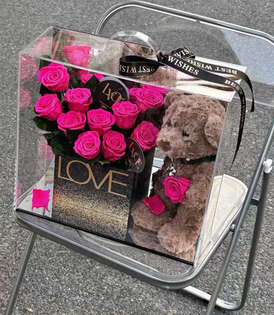 Teddy Bear 繡球永生花 (4色）