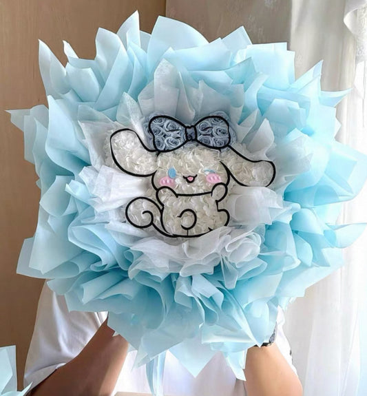 玉桂狗 繡球永生花花束