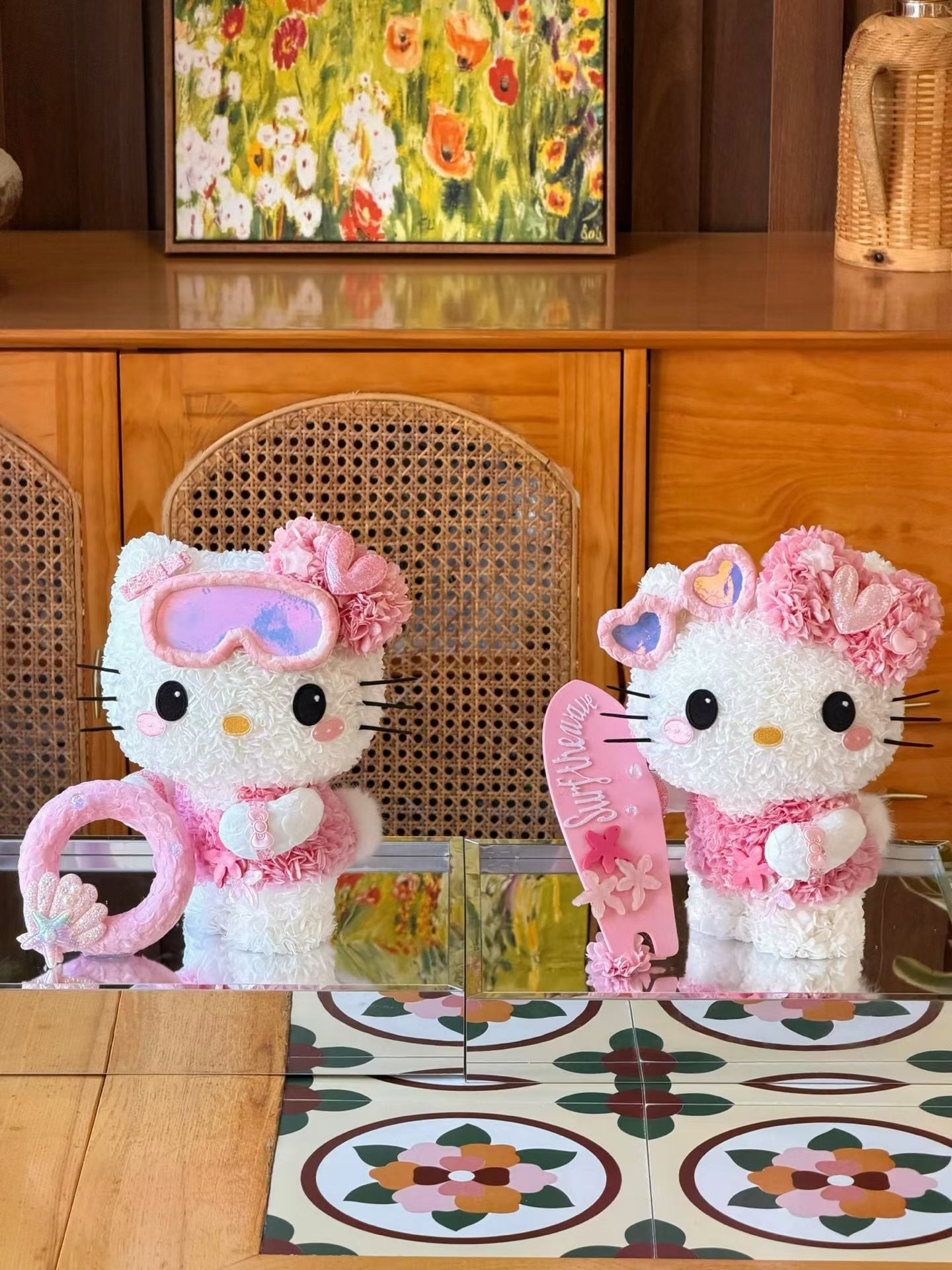 Hello Kitty 繡球永生花