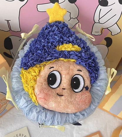 星星人 繡球永生花花束