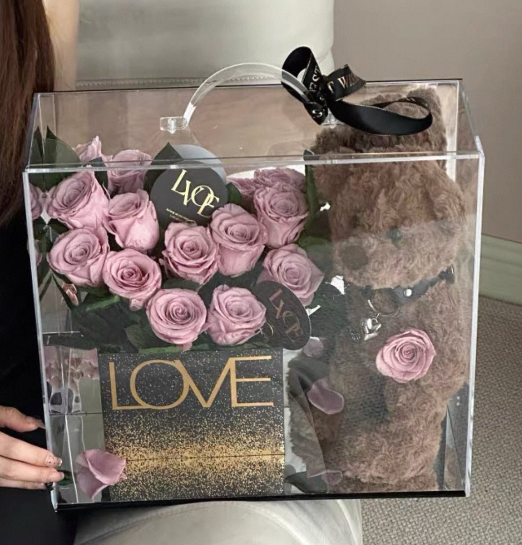 Teddy Bear 繡球永生花 (4色）