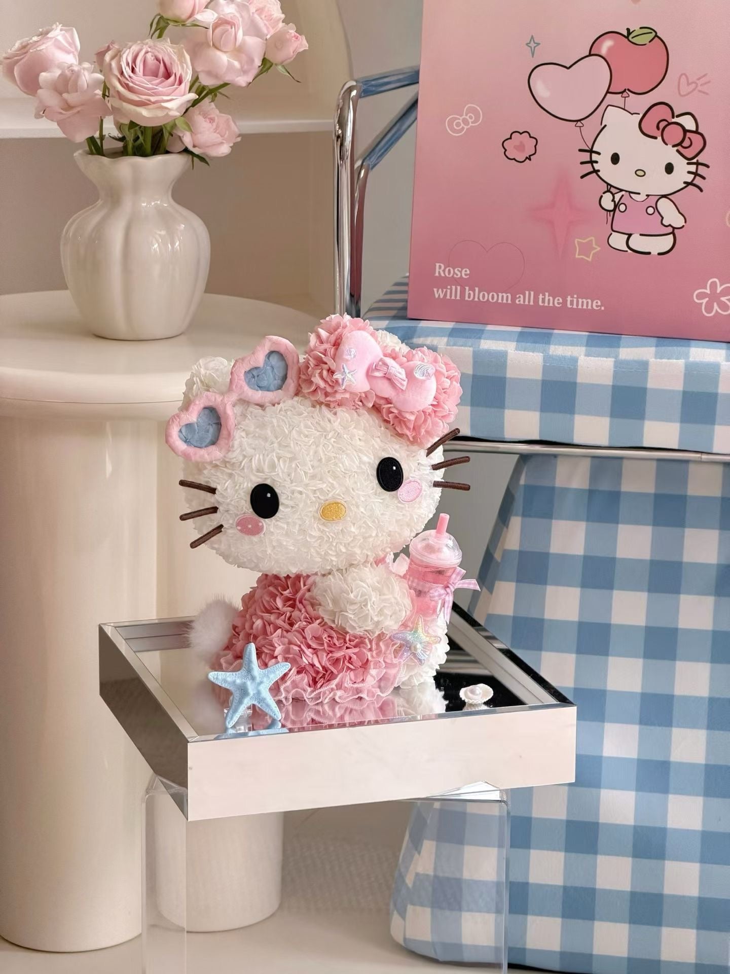 Hello Kitty 繡球永生花