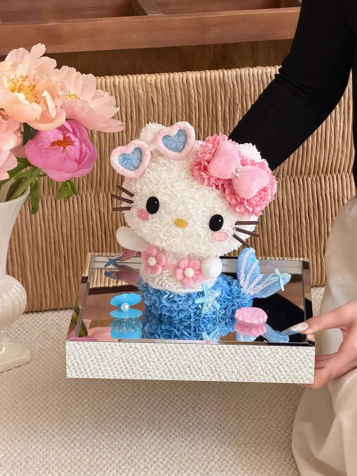 Hello Kitty 繡球永生花